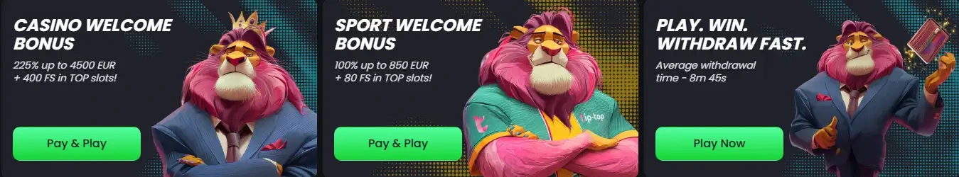 Tiptop Casino bonus